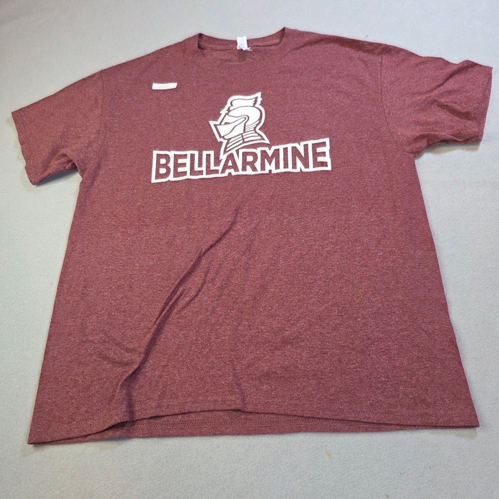 Jerzees Bellarmine Knights T Shirt Maroon Red Heathered Graphic Tee Mens Large
